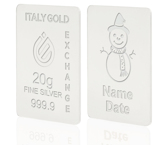 Silver ingot gift for Christmas - 20gr Italy Gold Exchange