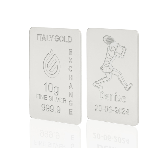 Silver ingot gift sport tennis - 10gr IGE GOLD