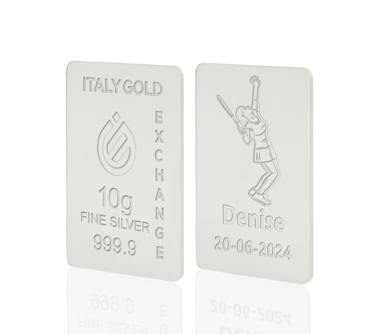 Silver ingot gift sport tennis - 10gr IGE GOLD