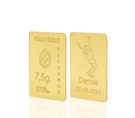 Lingot Or cadeau 9 ct de 7,5 g. sport tennis IGE GOLD