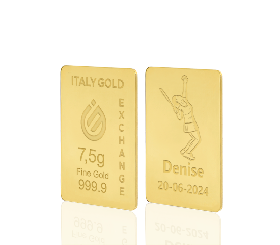 Lingote de Oro deporte tenis 24 Kt de 7,5g. IGE GOLD