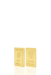 Lingot Or cadeau pour Naissance 18 ct de 2 g.  - Idée cadeau Événements de célébration - IGE Gold