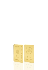 Lingot Or cadeau pour Anniversaire de Mariage 14 ct de 2 g.  - Idée cadeau Événements de célébration - IGE Gold