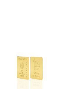 Lingot Or 24 ct de 2 g. pour Baptême  - Idée cadeau Événements de célébration - IGE Gold