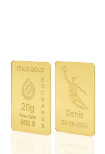 Lingotto Oro 24Kt da 20 gr. sport calcio - Idea Regalo Sport - IGE Gold