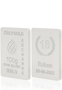 Lingot Argent Pur 100 g. pour Anniversaire - Idée cadeau Événements de célébration - IGE Gold