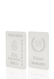 Silver ingot 20gr - Birthday - Gift Idea Special Events - IGE Gold