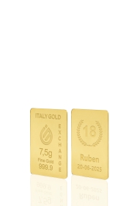 Gold ingot gift for Birthday - 24Kt - 7,5gr - Gift Idea Special Events - IGE Gold