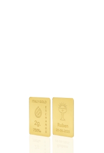 Lingot Or cadeau pour Communion 18 ct de 2 g.  - Idée cadeau Événements de célébration - IGE Gold