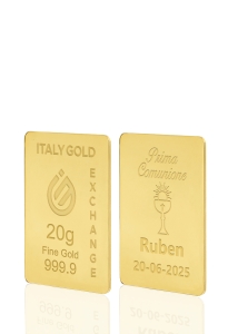 Lingot Or 24 ct de 20 g. pour Communion - Idée cadeau Événements de célébration - IGE Gold