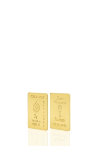 Lingot Or 24 ct de 2 g. pour Communion - Idée cadeau Événements de célébration - IGE Gold