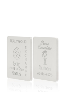 Silver ingot 50gr. for Holy Communion - Gift Idea Special Events - IGE Gold