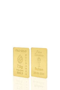 Lingot Or 24 ct de 7,5 g. pour Communion - Idée cadeau Événements de célébration - IGE Gold