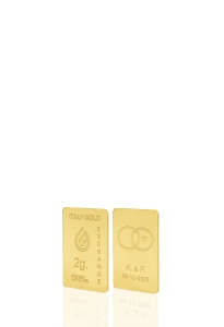 Lingot Or cadeau pour Mariage 14 ct de 2 g.  - Idée cadeau Événements de célébration - IGE Gold