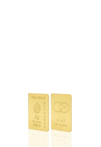 Lingot Or 24 ct de 2 g. pour Mariage - Idée cadeau Événements de célébration - IGE Gold