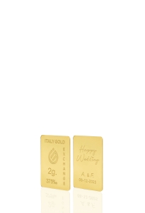 Lingot Or pour Mariage 9 ct de 2 g.  - Idée cadeau Événements de célébration - IGE Gold