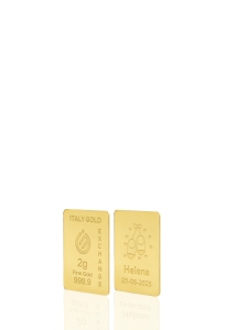 Lingot Or 24 ct de 2 g. pour Naissance - Idée cadeau Événements de célébration - IGE Gold