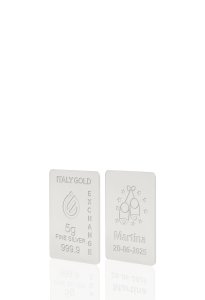 Lingot Argent Pur 5 g. pour Naissance - Idée cadeau Événements de célébration - IGE Gold