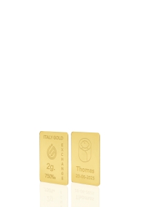 Lingot Or cadeau pour Naissance 18 ct de 2 g.  - Idée cadeau Événements de célébration - IGE Gold