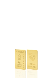 Lingot Or 24 ct de 2 g. pour Naissance - Idée cadeau Événements de célébration - IGE Gold