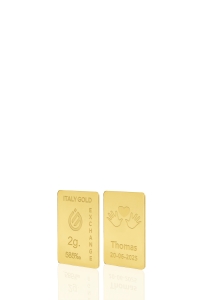 Lingot Or cadeau pour Naissance 14 ct de 2 g.  - Idée cadeau Événements de célébration - IGE Gold