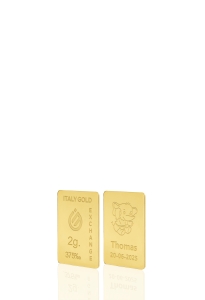 Lingot Or cadeau pour Naissance 9 ct de 2 g.  - Idée cadeau Événements de célébration - IGE Gold