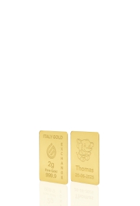 Lingot Or 24 ct de 2 g. pour Naissance - Idée cadeau Événements de célébration - IGE Gold