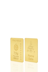 Gold ingot gift for Christmas - 24Kt - 7,5gr - Gift Idea Miscellaneous Christmas Love Friendship - IGE Gold