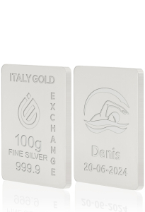 Silver ingot gift sport swimming - 100gr - Gift Idea Sport - IGE Gold