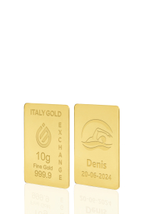 Lingotto Oro 24Kt da 10 gr.  sport nuoto - Idea Regalo Sport - IGE Gold