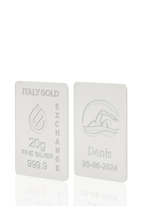 Silver ingot gift sport swimming - 20gr - Gift Idea Sport - IGE Gold