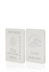 Silver ingot gift sport swimming - 50gr - Gift Idea Sport - IGE Gold