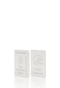 Lingot Argent Pur 5 g. sport natation - Idée cadeau Sport - IGE Gold