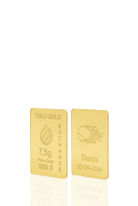 Lingotto Oro 24Kt da 7,5 gr.  sport tennis - Idea Regalo Sport - IGE Gold