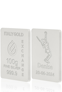 Lingot Argent Pur 100 g. sport tennis - Idée cadeau Sport - IGE Gold