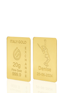 Lingote de Oro deporte tenis 24 Kt de 20g. - idea de regalo Sport - IGE Gold